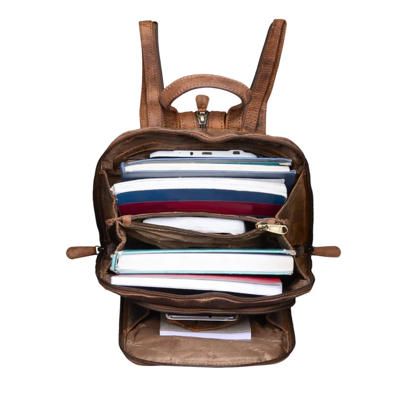 "May" Damen Rucksack Klein Leder Daypack Rucksackhandtasche Frauen