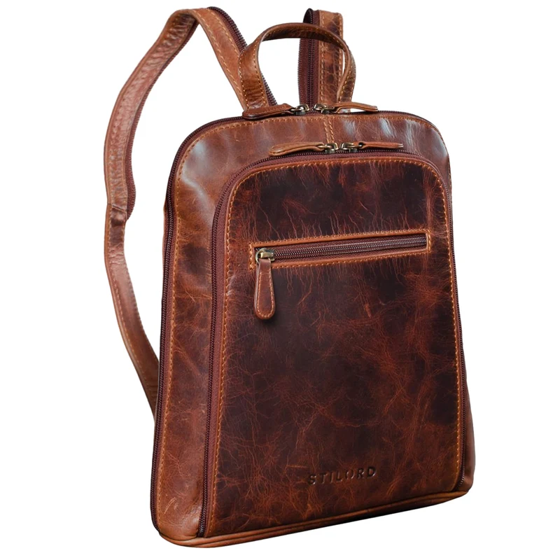 "May" Damen Rucksack Klein Leder Daypack Rucksackhandtasche Frauen