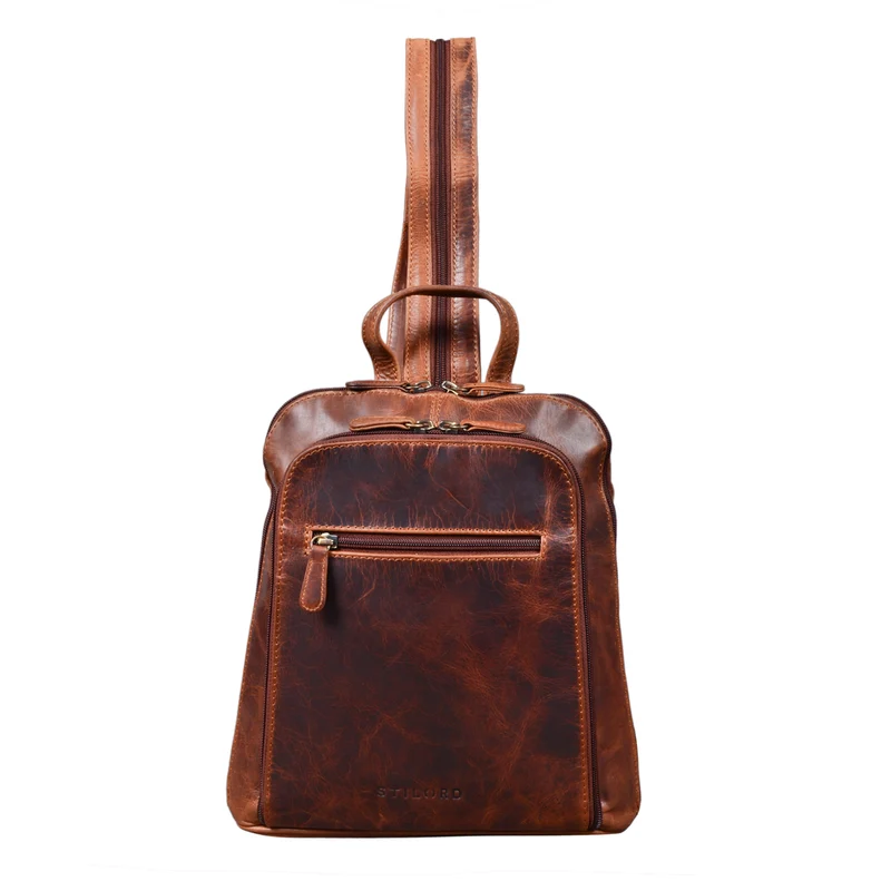 "May" Damen Rucksack Klein Leder Daypack Rucksackhandtasche Frauen