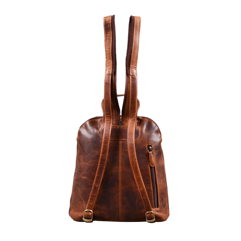 "May" Damen Rucksack Klein Leder Daypack Rucksackhandtasche Frauen