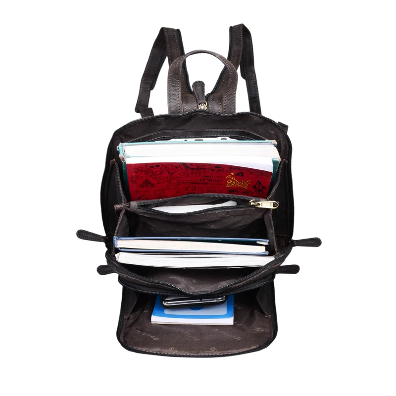 "May" Damen Rucksack Klein Leder Daypack Rucksackhandtasche Frauen