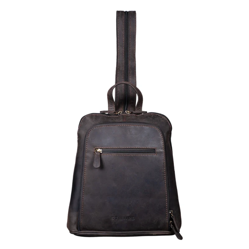 "May" Damen Rucksack Klein Leder Daypack Rucksackhandtasche Frauen