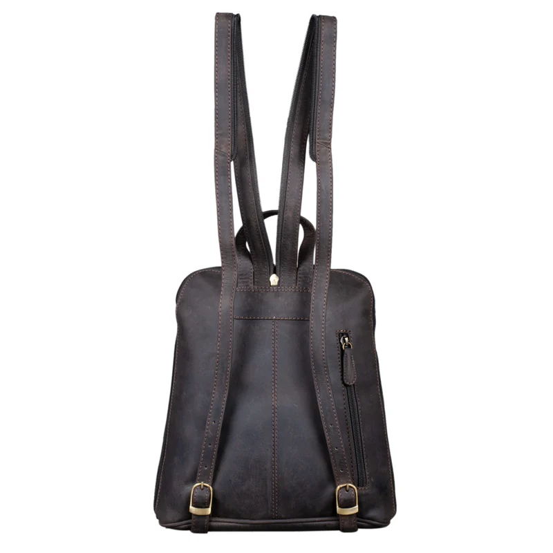 "May" Damen Rucksack Klein Leder Daypack Rucksackhandtasche Frauen
