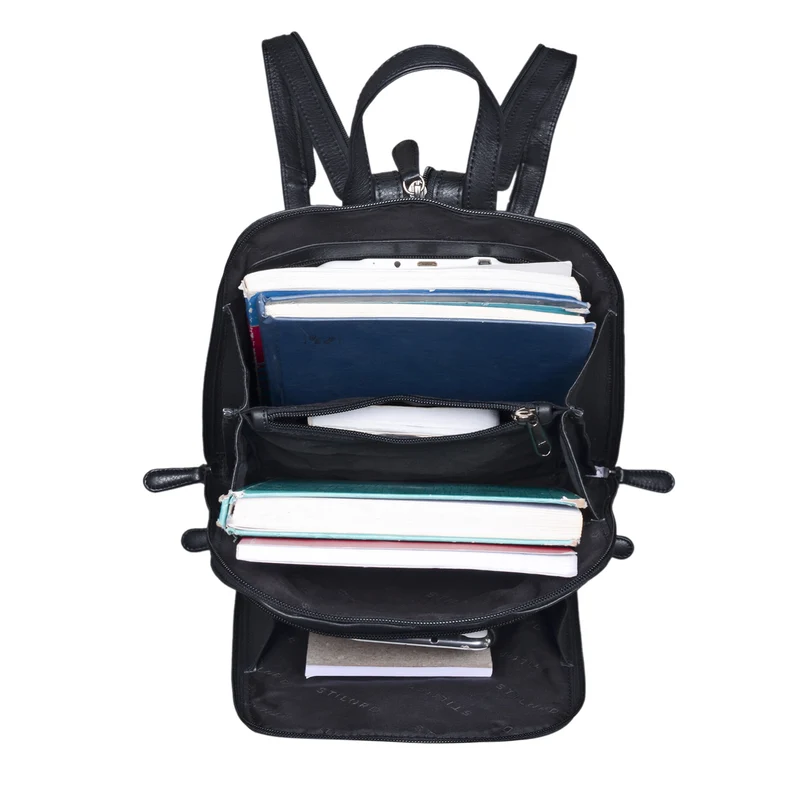 "May" Damen Rucksack Klein Leder Daypack Rucksackhandtasche Frauen
