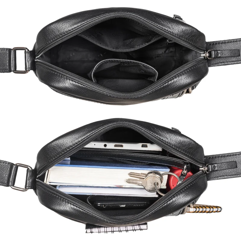 "Clint" Luxuriöse Schultertasche Herren klein Leder