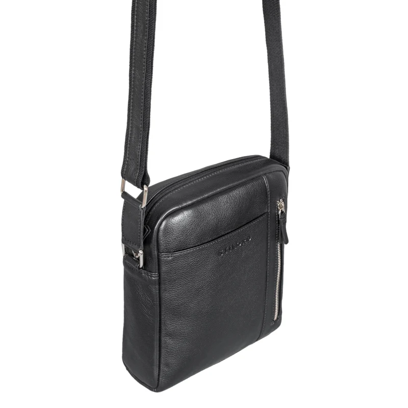 "Clint" Luxuriöse Schultertasche Herren klein Leder