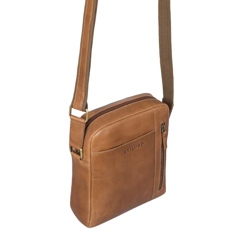"Clint" Luxuriöse Schultertasche Herren klein Leder