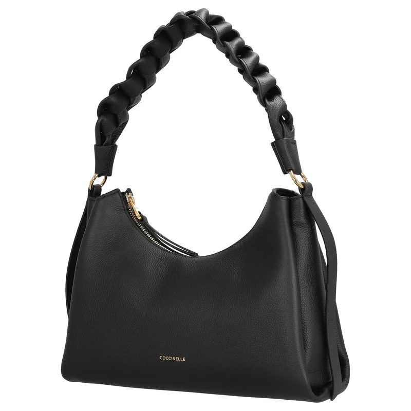 Coccinelle Boheme Grana Double - Henkeltasche S 30 cm (noir/cognac)