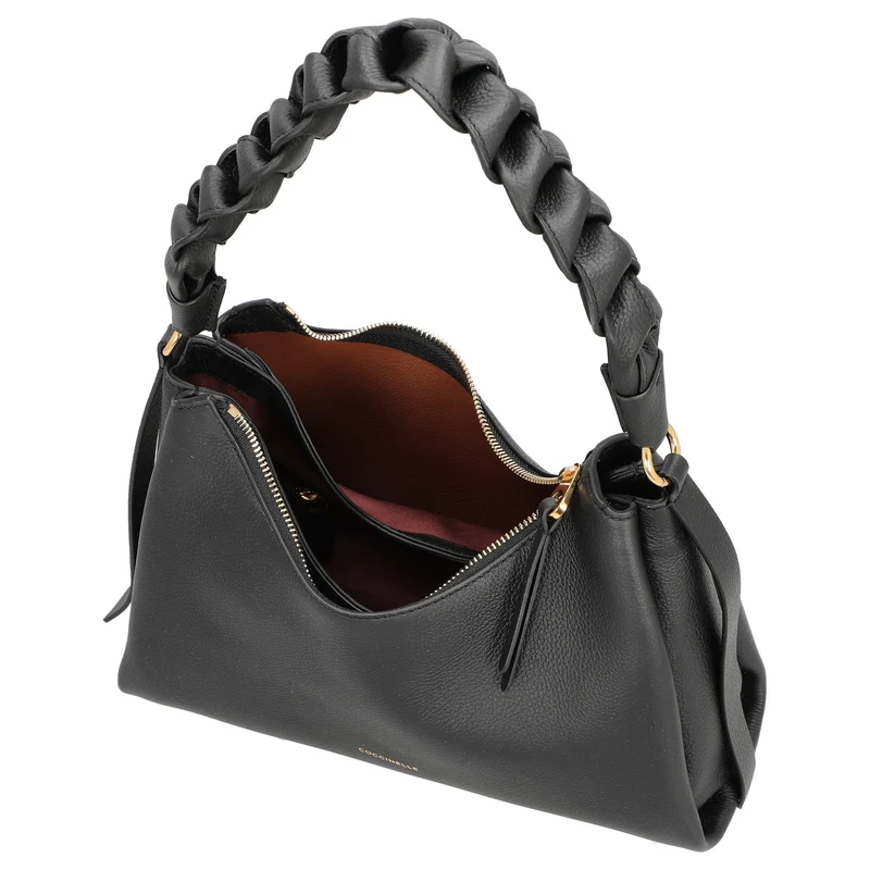 Coccinelle Boheme Grana Double - Henkeltasche S 30 cm (noir/cognac)