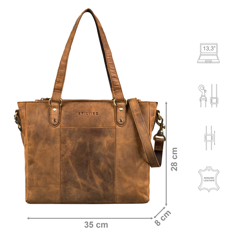 "Joy" Leder Shopper Damen Handtasche