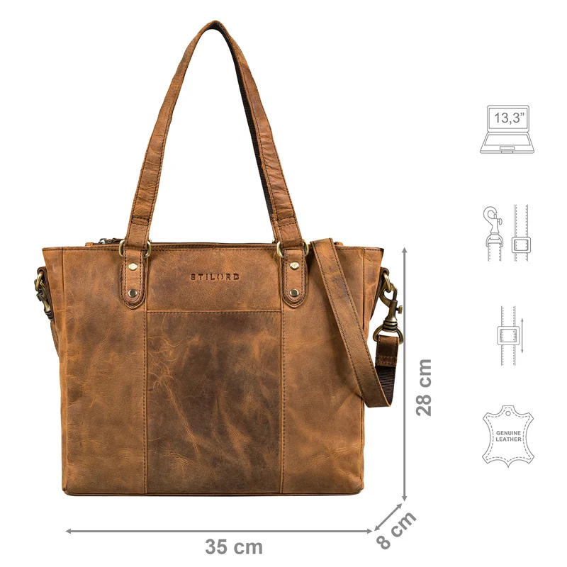 "Joy" Leder Shopper Damen Handtasche