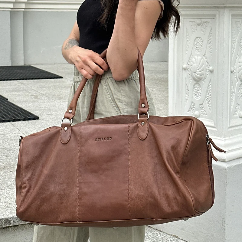 "Jarvis" exklusive Leder Reisetasche für Damen und Herren