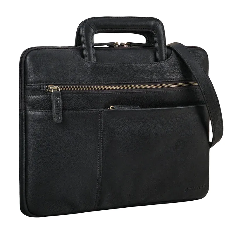 "Cole" Laptoptasche Leder Herren Schmal