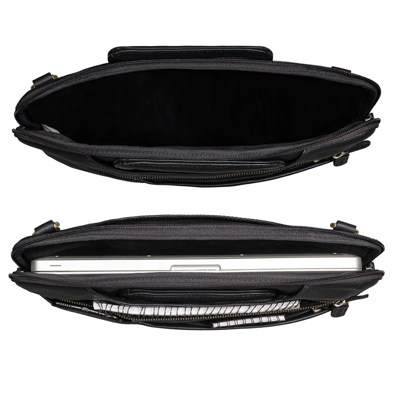"Cole" Laptoptasche Leder Herren Schmal