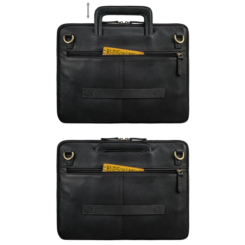 "Cole" Laptoptasche Leder Herren Schmal