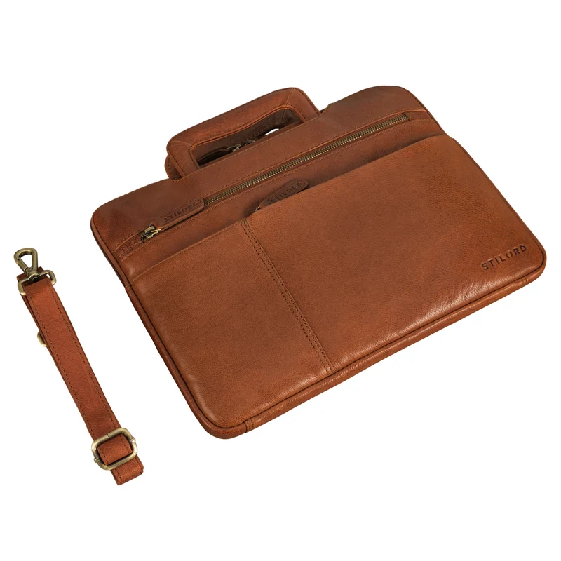 "Cole" Laptoptasche Leder Herren Schmal