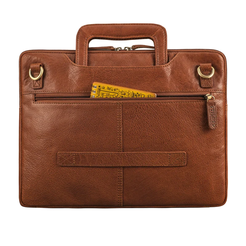 "Cole" Laptoptasche Leder Herren Schmal