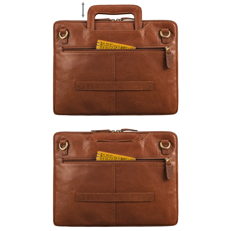 "Cole" Laptoptasche Leder Herren Schmal