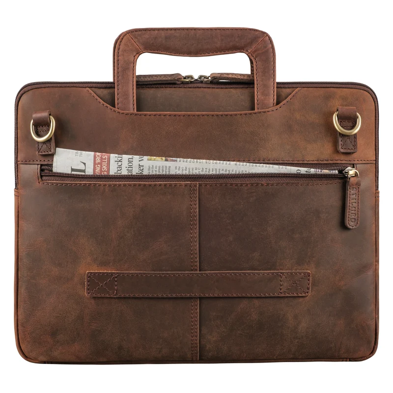"Cole" Laptoptasche Leder Herren Schmal