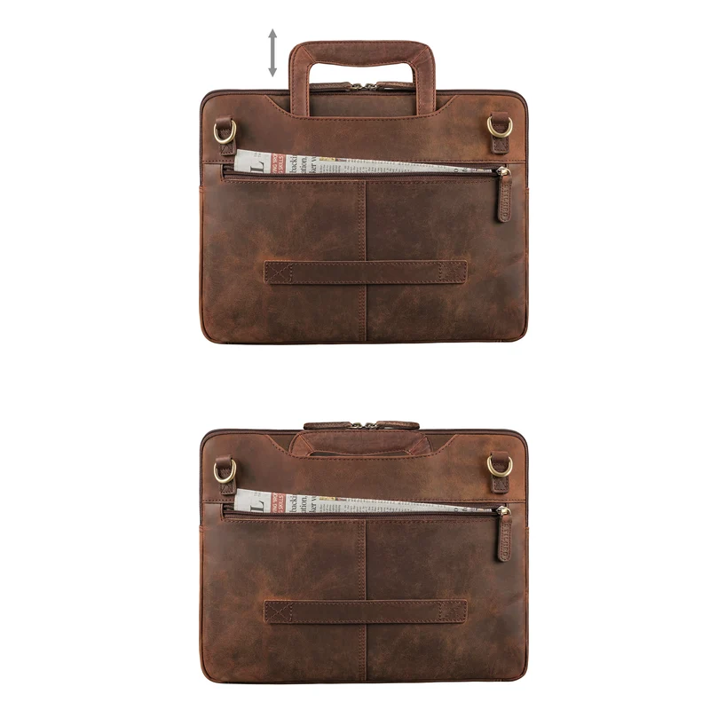 "Cole" Laptoptasche Leder Herren Schmal