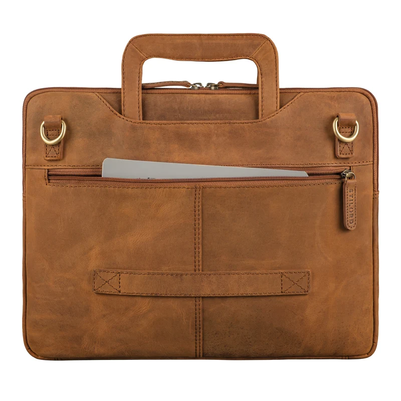 "Cole" Laptoptasche Leder Herren Schmal