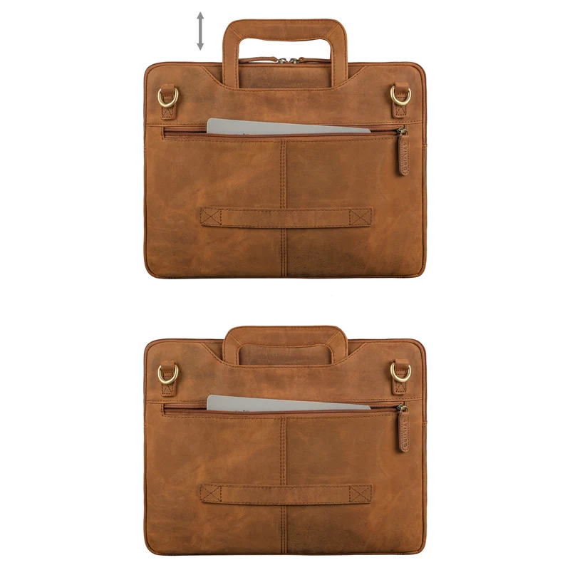 "Cole" Laptoptasche Leder Herren Schmal