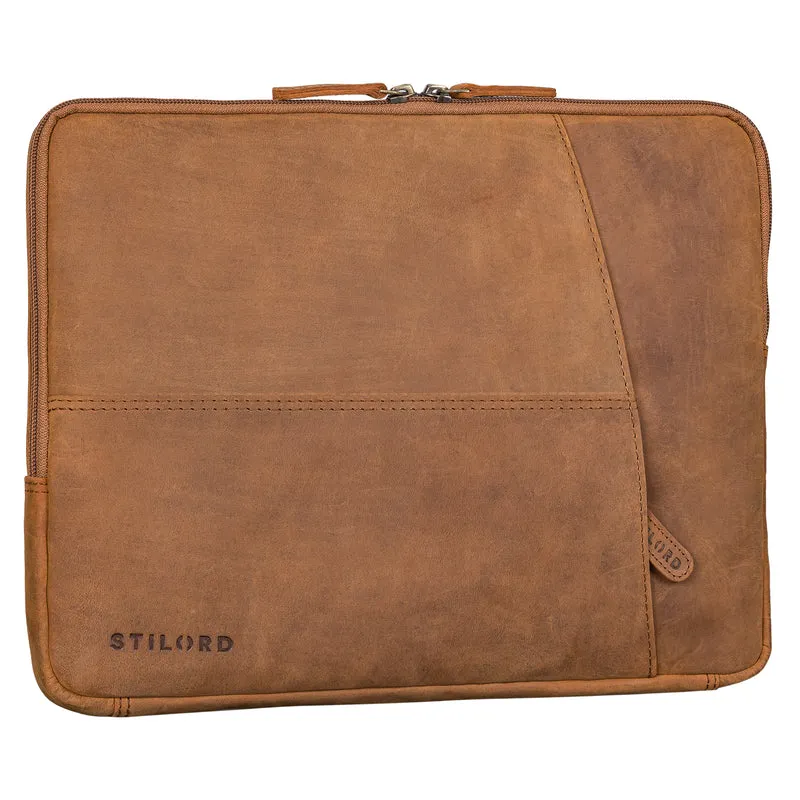 "Chuck" Stilvolle Laptoptasche Sleeve 15.6 Zoll Leder