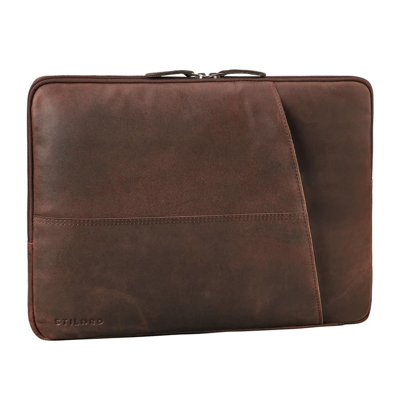 "Chuck" Stilvolle Laptoptasche Sleeve 15.6 Zoll Leder