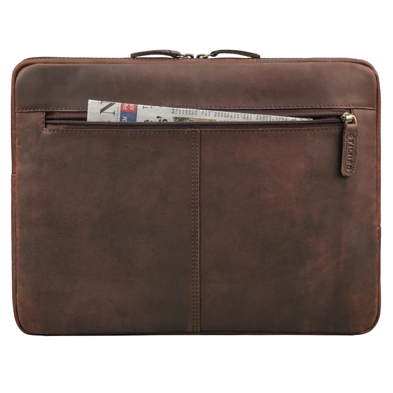 "Chuck" Stilvolle Laptoptasche Sleeve 15.6 Zoll Leder