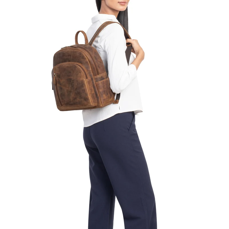 "Bente" Handlicher Rucksack Damen Leder