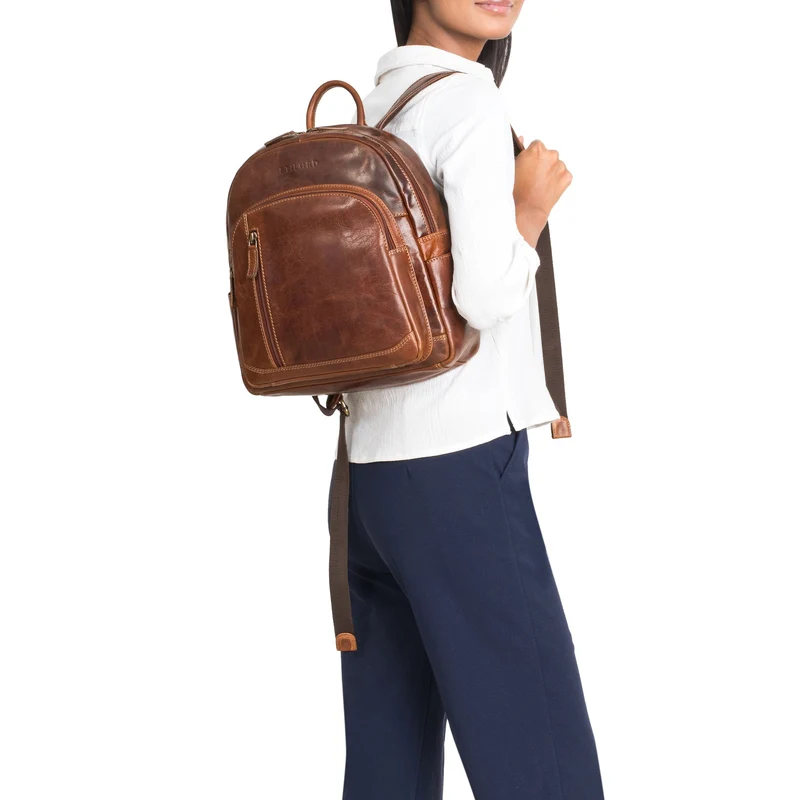 "Bente" Handlicher Rucksack Damen Leder