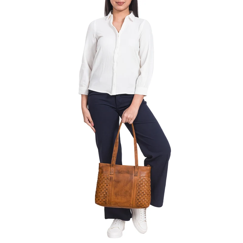 "Verena" Einzigartiger Leder Shopper Damen