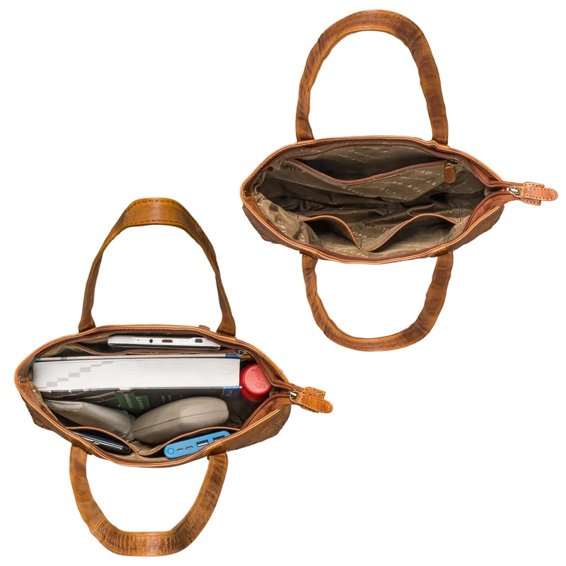 "Verena" Einzigartiger Leder Shopper Damen