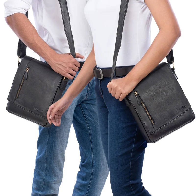 B-WARE "Easton" Kleine Messenger Bag Echt Leder