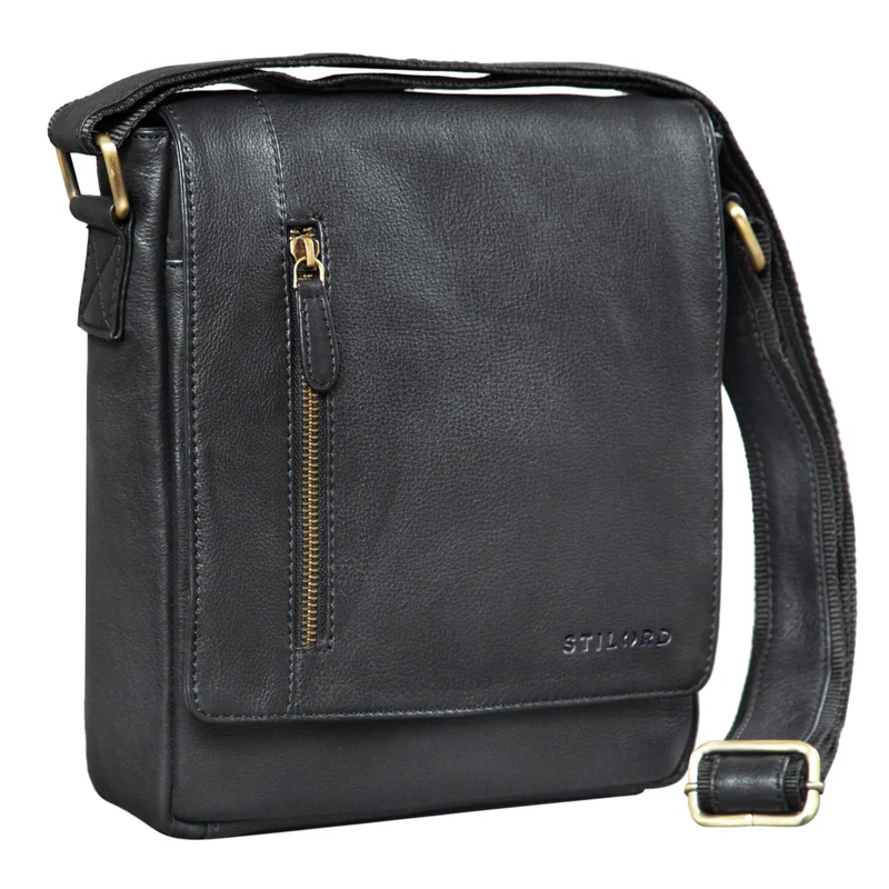 B-WARE "Easton" Kleine Messenger Bag Echt Leder