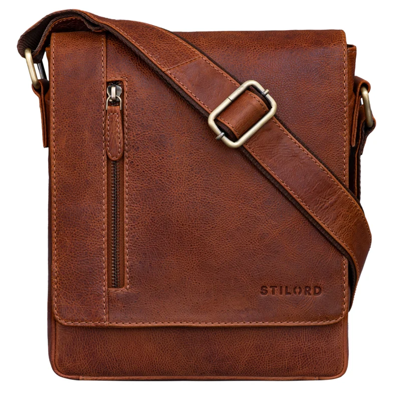 B-WARE "Easton" Kleine Messenger Bag Echt Leder