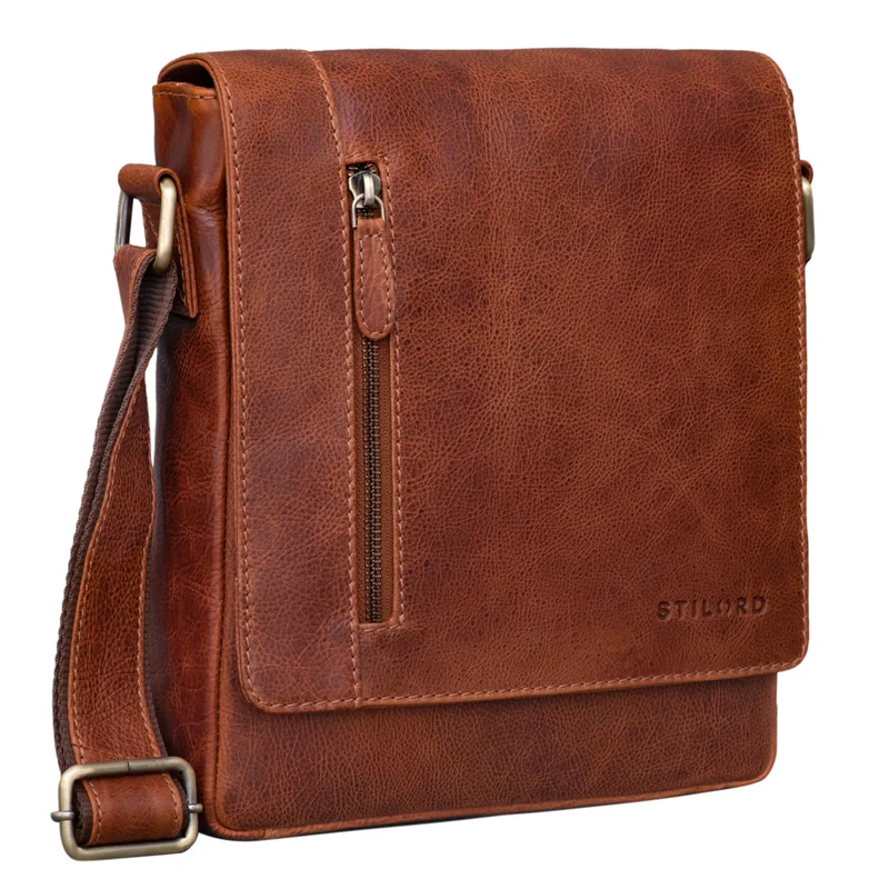 B-WARE "Easton" Kleine Messenger Bag Echt Leder