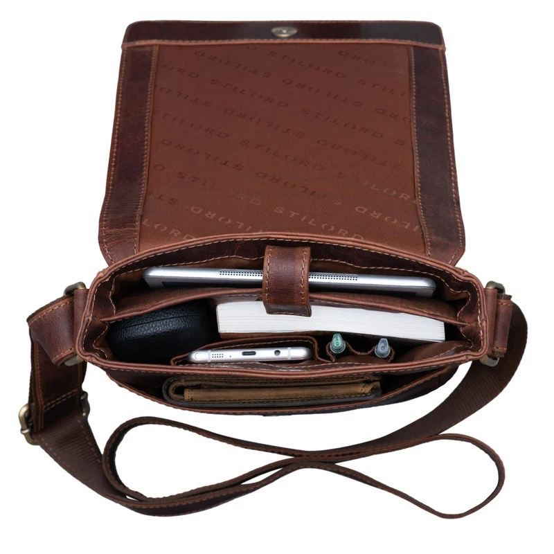 B-WARE "Easton" Kleine Messenger Bag Echt Leder