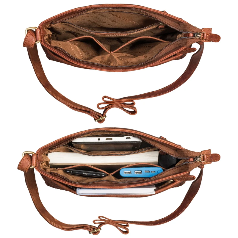 "Ida" Geflochtene Damen Handtasche Leder