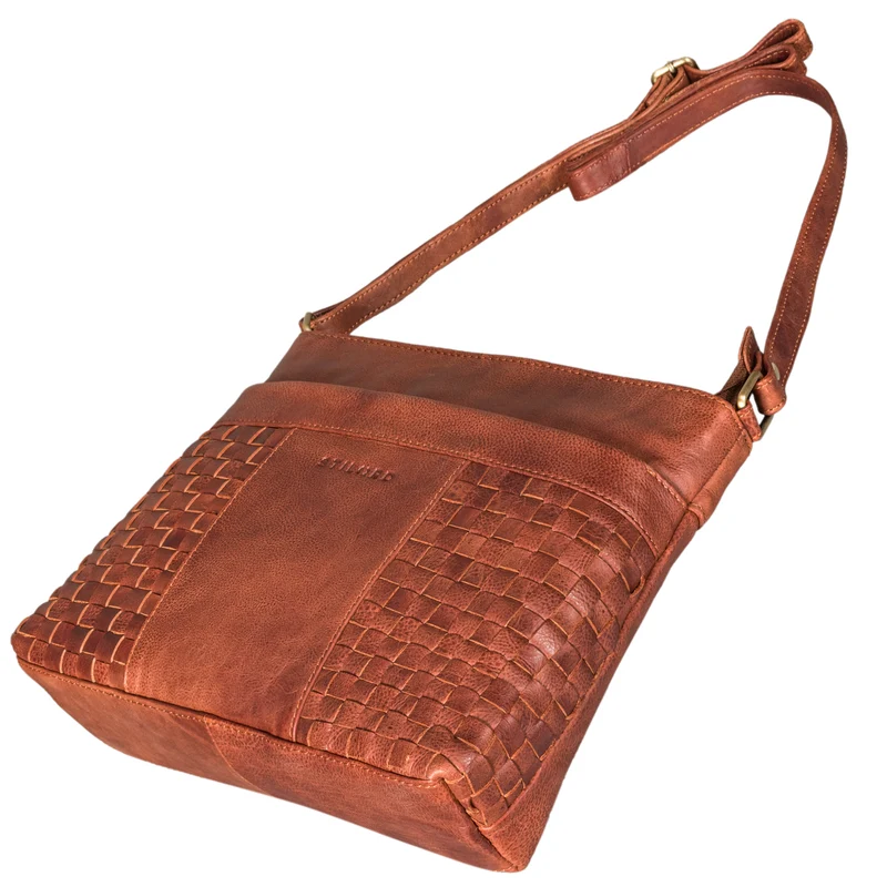 "Ida" Geflochtene Damen Handtasche Leder