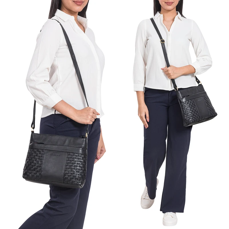 "Ida" Geflochtene Damen Handtasche Leder