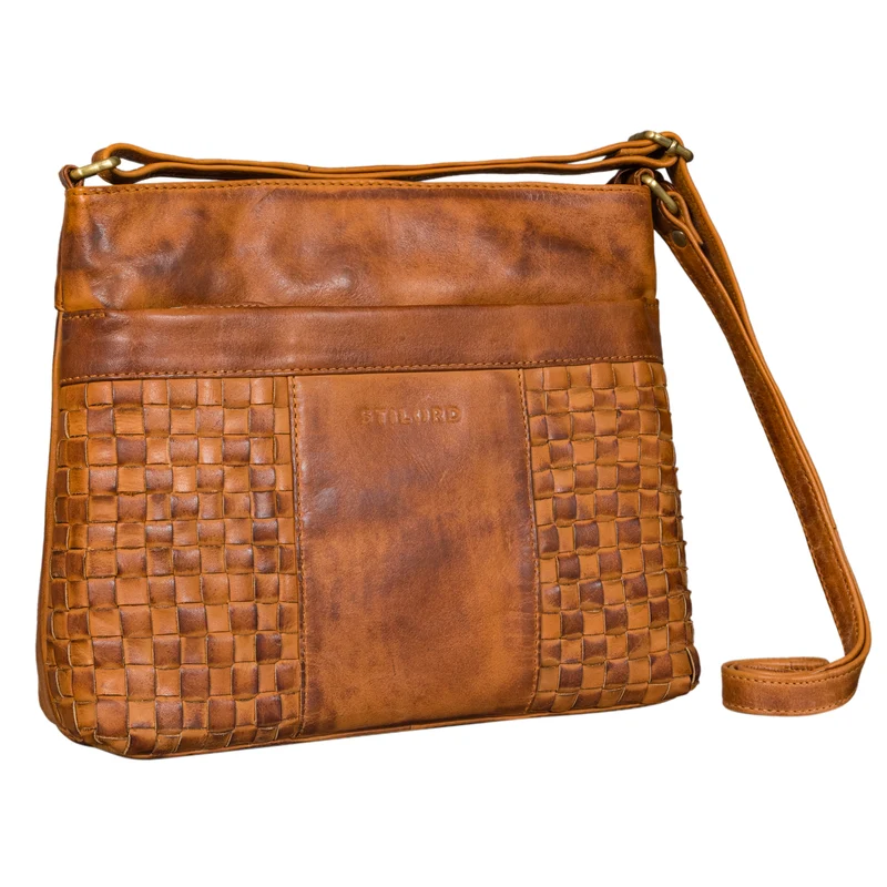 "Ida" Geflochtene Damen Handtasche Leder
