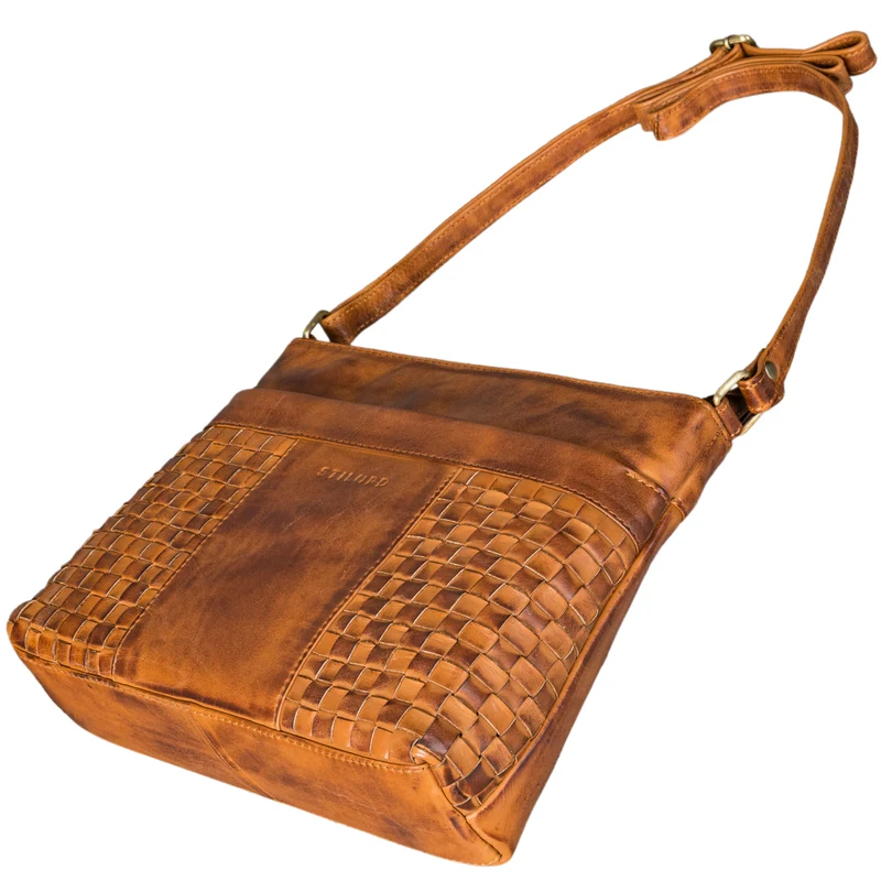 "Ida" Geflochtene Damen Handtasche Leder
