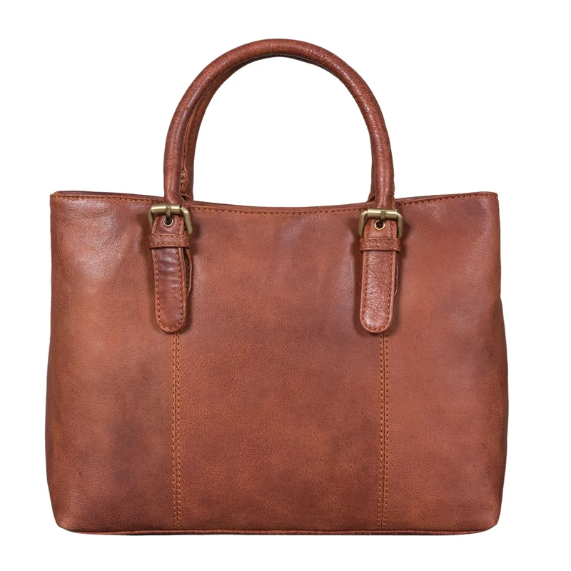 "Daniela" Modische Handtasche Leder Damen mit Flecht-Optik