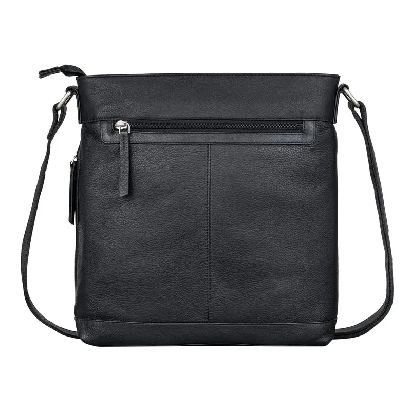 "Henrike" Schultertasche Damen Leder im Hochformat