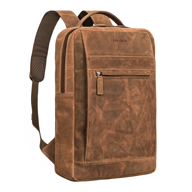 "Heiko" Leder Laptop Rucksack 15.6 Zoll Vintage