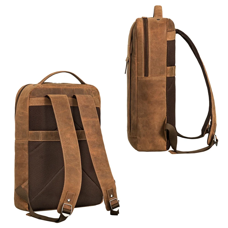 "Heiko" Leder Laptop Rucksack 15.6 Zoll Vintage