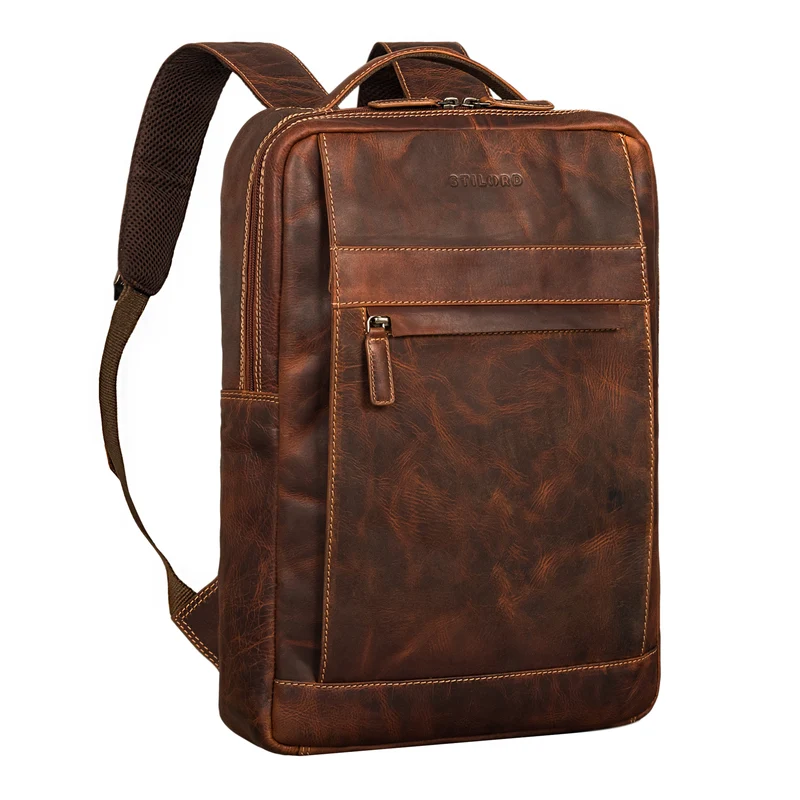 "Heiko" Leder Laptop Rucksack 15.6 Zoll Vintage