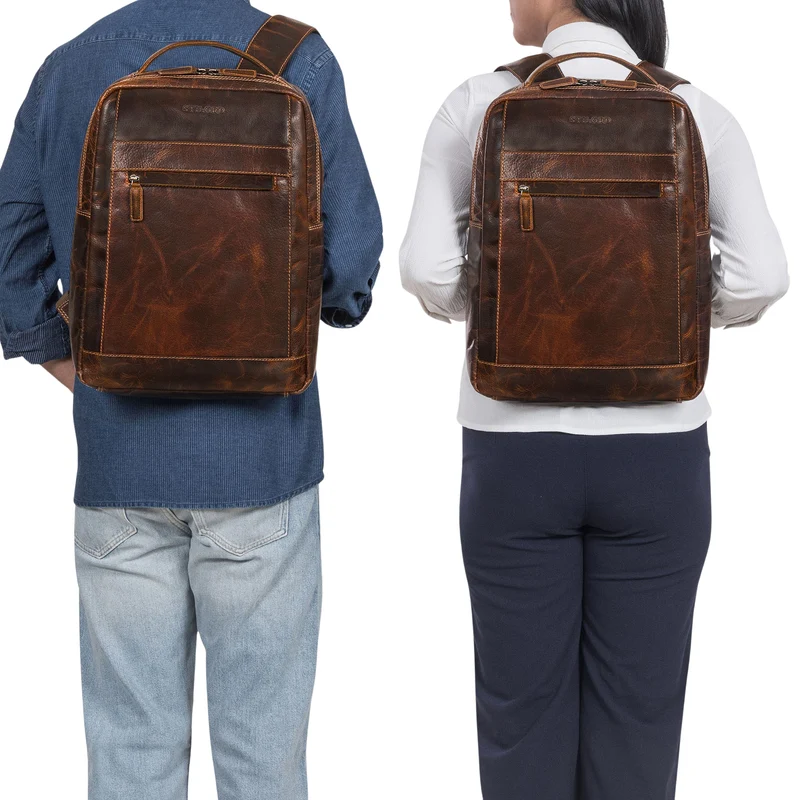 "Heiko" Leder Laptop Rucksack 15.6 Zoll Vintage