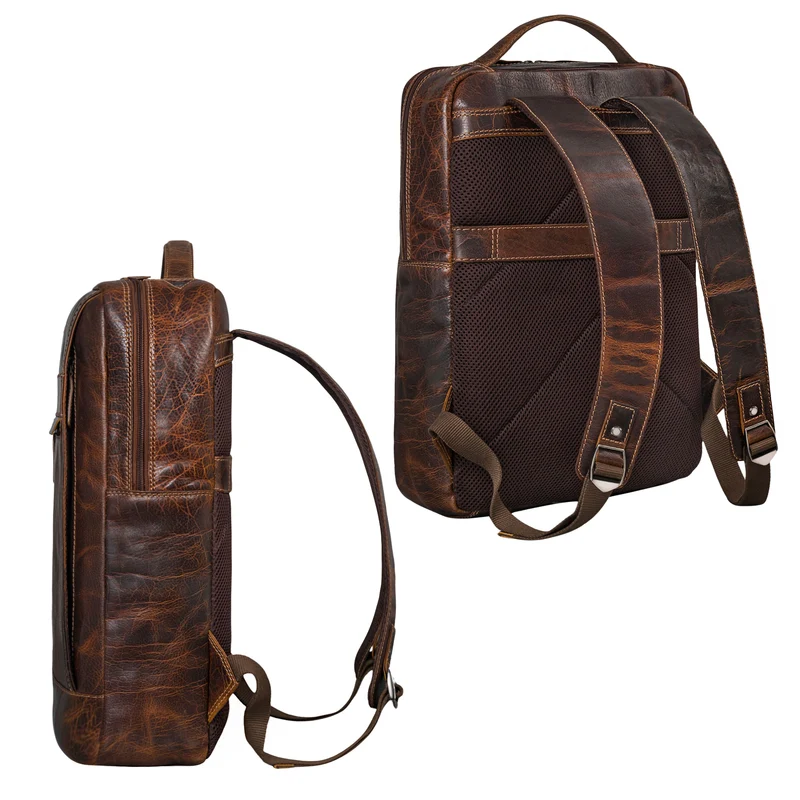 "Heiko" Leder Laptop Rucksack 15.6 Zoll Vintage